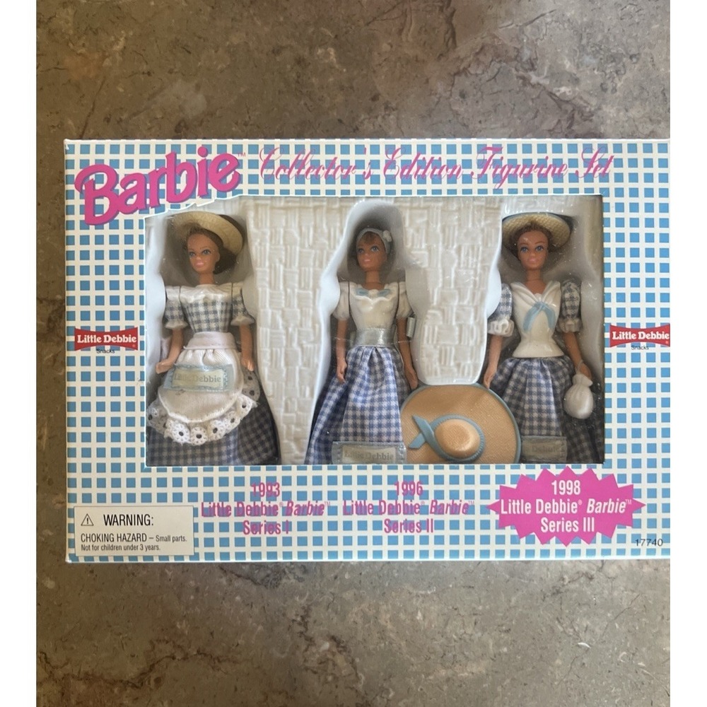 1997 Mini Barbie Little Debbie Series Collector Edition Figurine Set Of 3